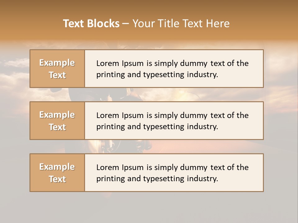 Sporttourer Rasant Fahrt PowerPoint Template