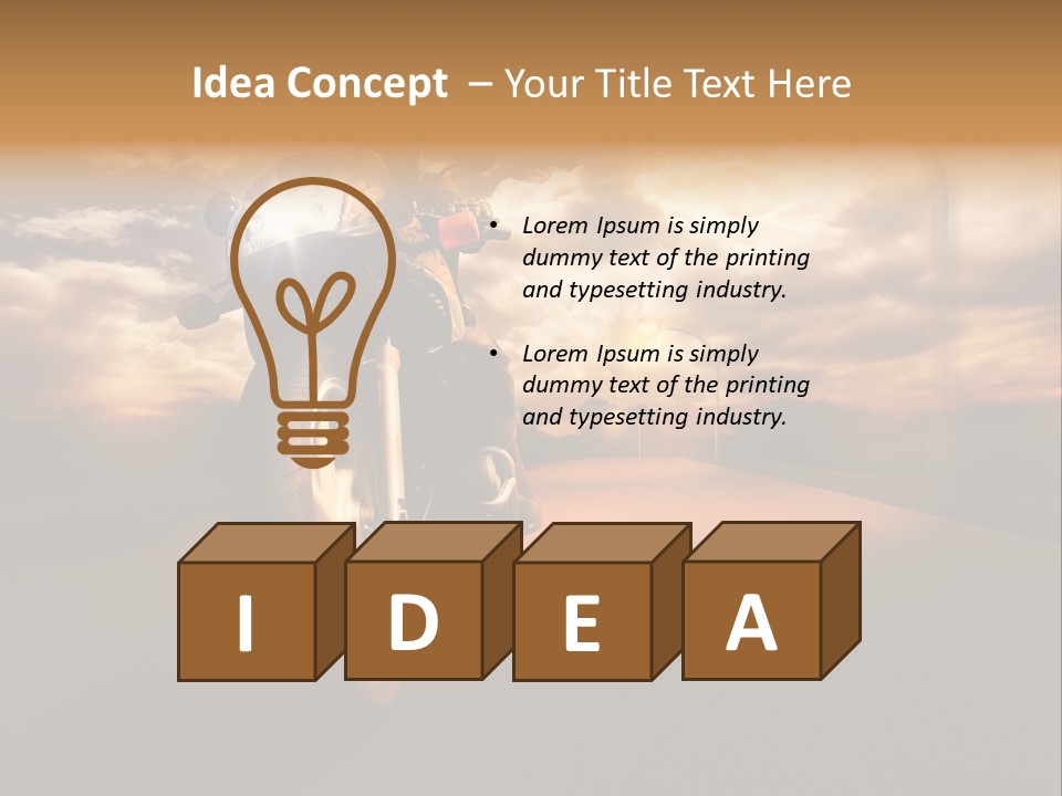 Sporttourer Rasant Fahrt PowerPoint Template