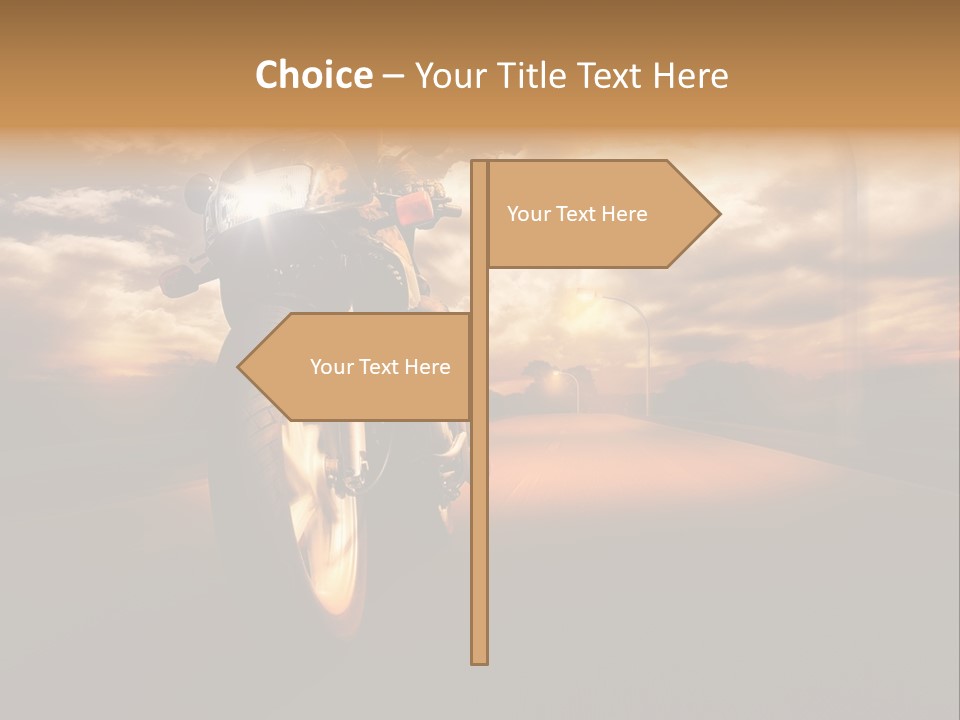 Sporttourer Rasant Fahrt PowerPoint Template