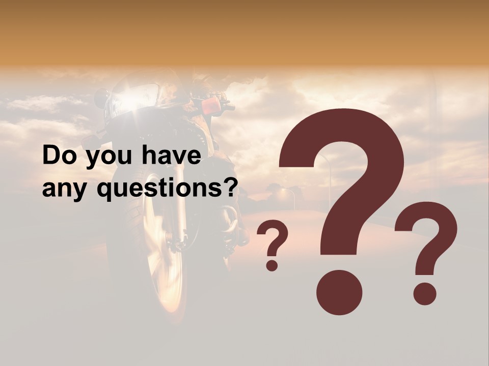 Sporttourer Rasant Fahrt PowerPoint Template