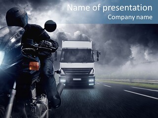 Motorradfahren Krise Led PowerPoint Template