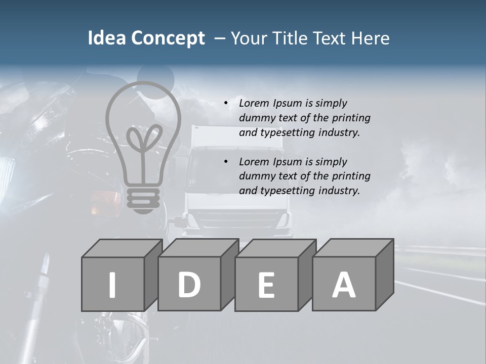 Motorradfahren Krise Led PowerPoint Template