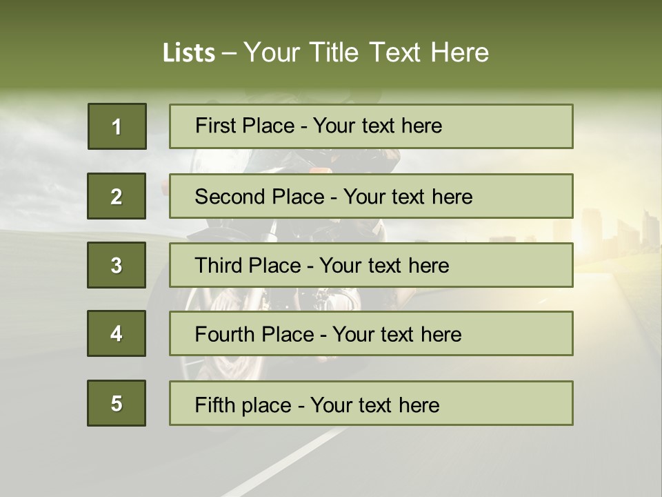 Sonne Abend Hobby PowerPoint Template