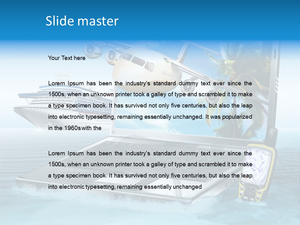 Pool Urlaubsreise Asien PowerPoint Template