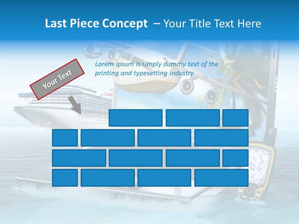 Pool Urlaubsreise Asien PowerPoint Template