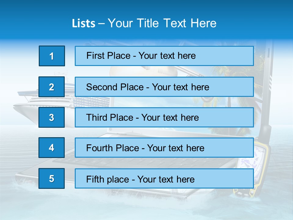 Pool Urlaubsreise Asien PowerPoint Template