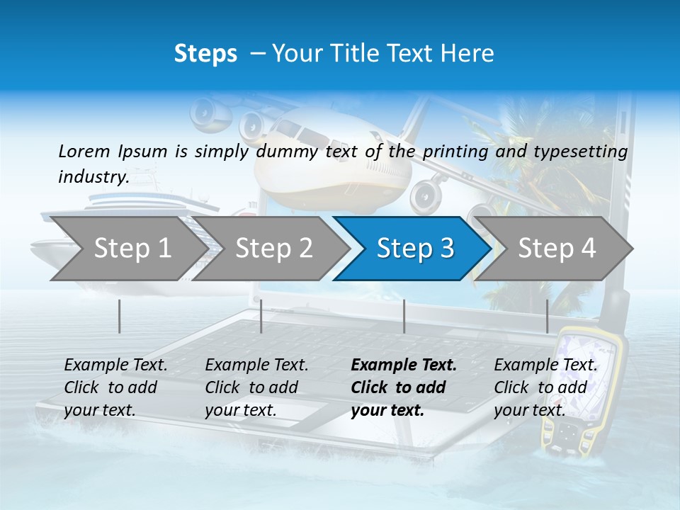 Pool Urlaubsreise Asien PowerPoint Template