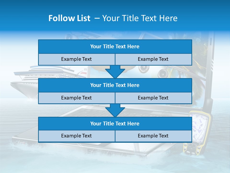 Pool Urlaubsreise Asien PowerPoint Template