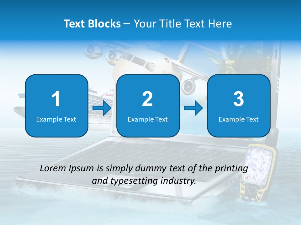 Pool Urlaubsreise Asien PowerPoint Template