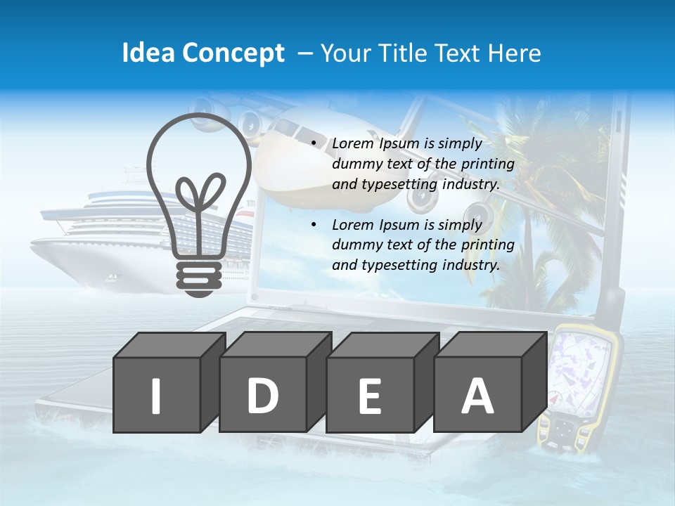 Pool Urlaubsreise Asien PowerPoint Template