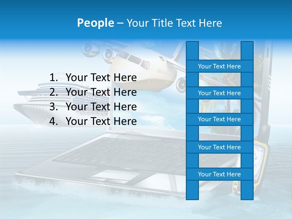 Pool Urlaubsreise Asien PowerPoint Template