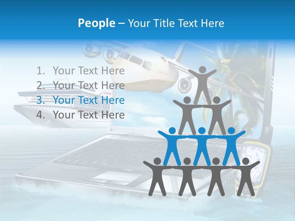 Pool Urlaubsreise Asien PowerPoint Template