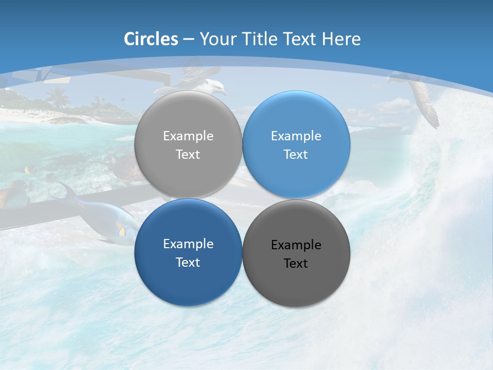 Wave Holiday Boat PowerPoint Template