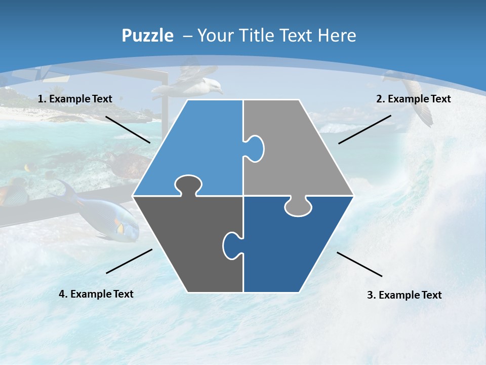 Wave Holiday Boat PowerPoint Template