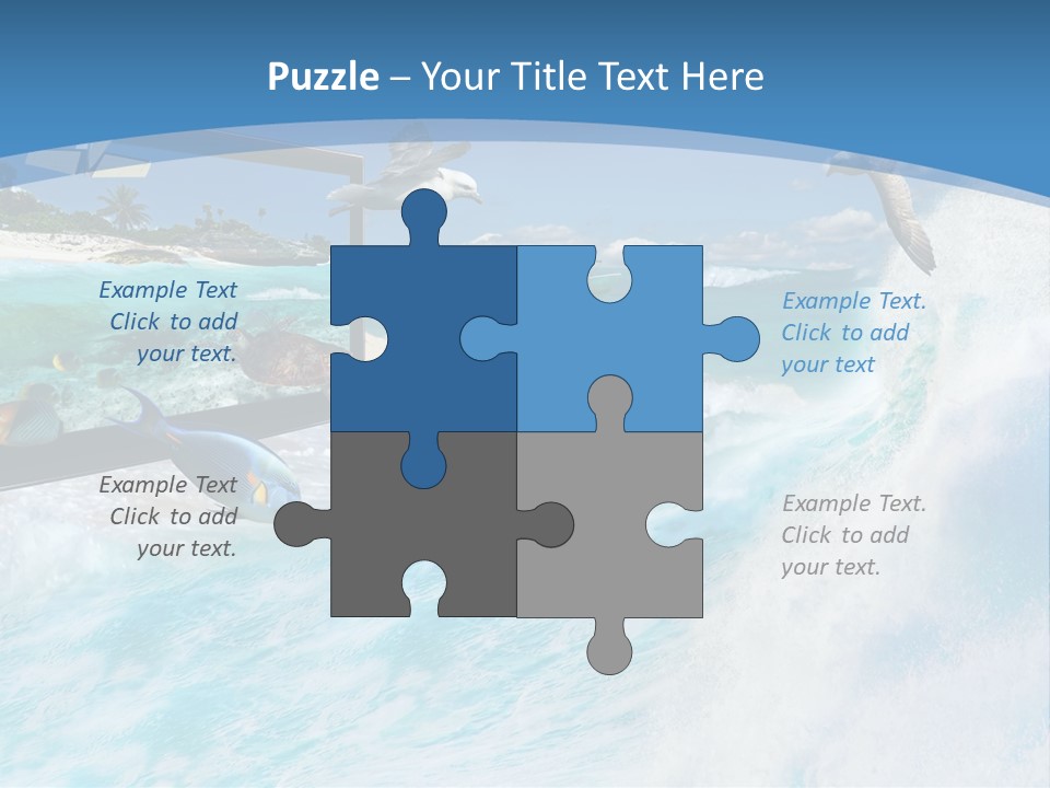 Wave Holiday Boat PowerPoint Template