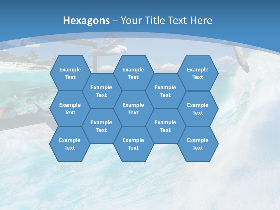 Wave Holiday Boat PowerPoint Template