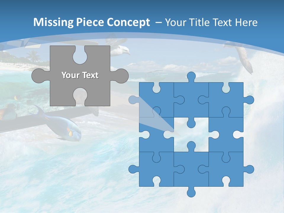 Wave Holiday Boat PowerPoint Template