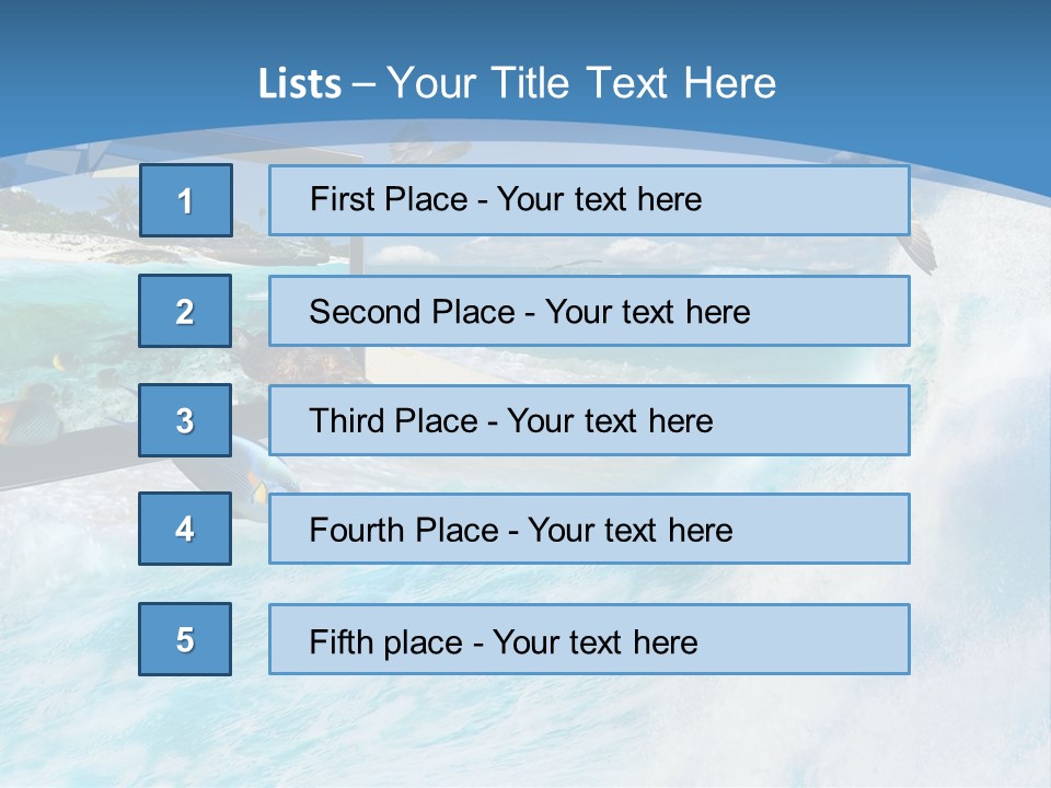 Wave Holiday Boat PowerPoint Template