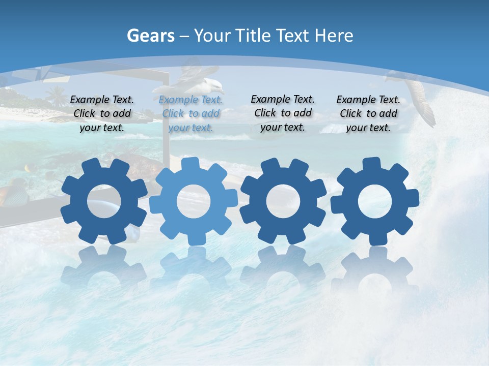 Wave Holiday Boat PowerPoint Template