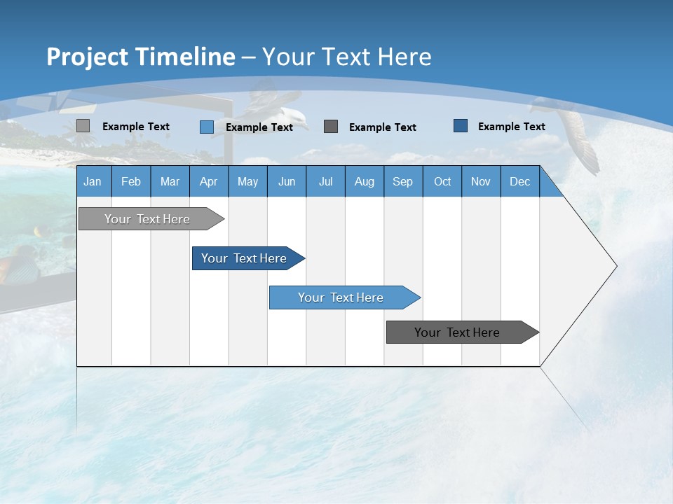 Wave Holiday Boat PowerPoint Template