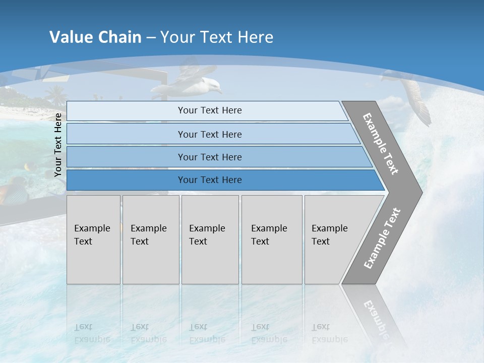 Wave Holiday Boat PowerPoint Template