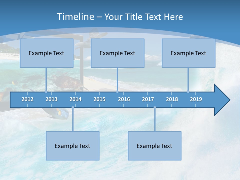 Wave Holiday Boat PowerPoint Template