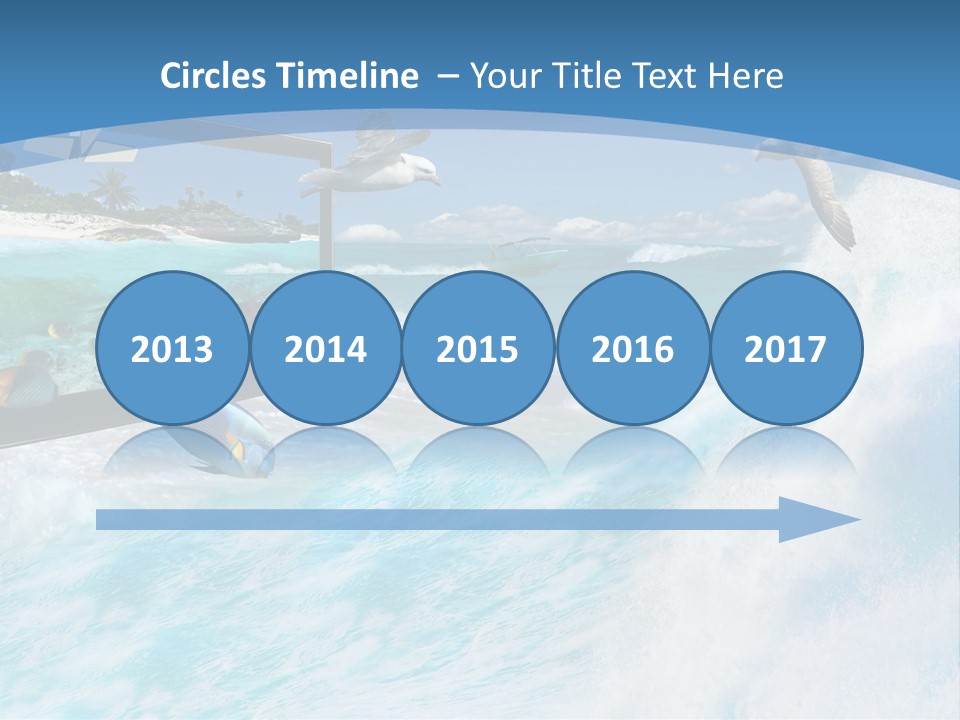 Wave Holiday Boat PowerPoint Template