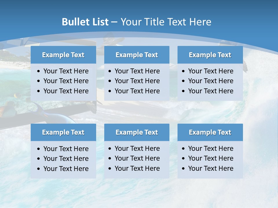 Wave Holiday Boat PowerPoint Template