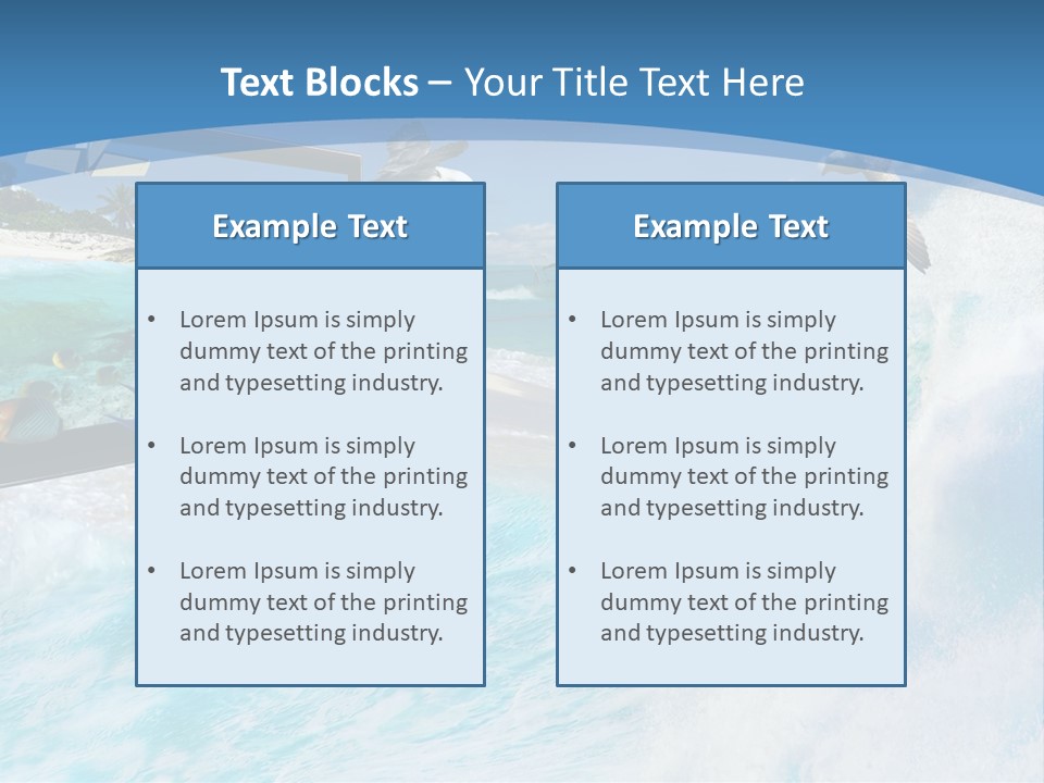 Wave Holiday Boat PowerPoint Template