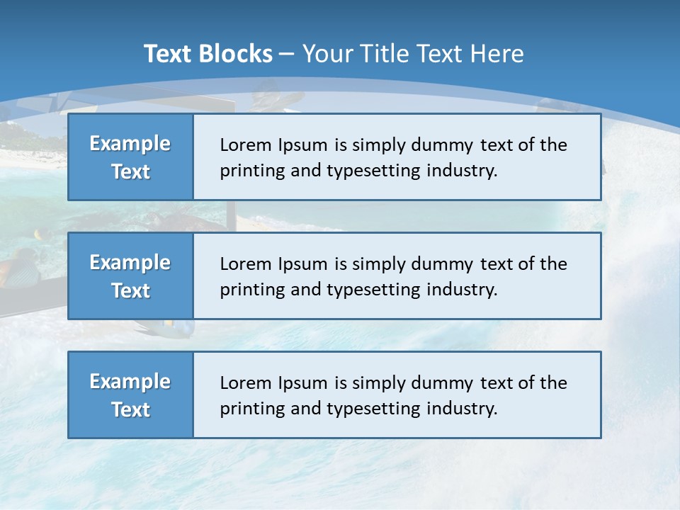 Wave Holiday Boat PowerPoint Template
