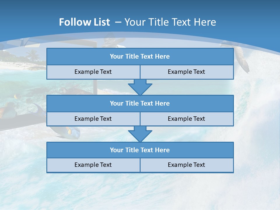 Wave Holiday Boat PowerPoint Template