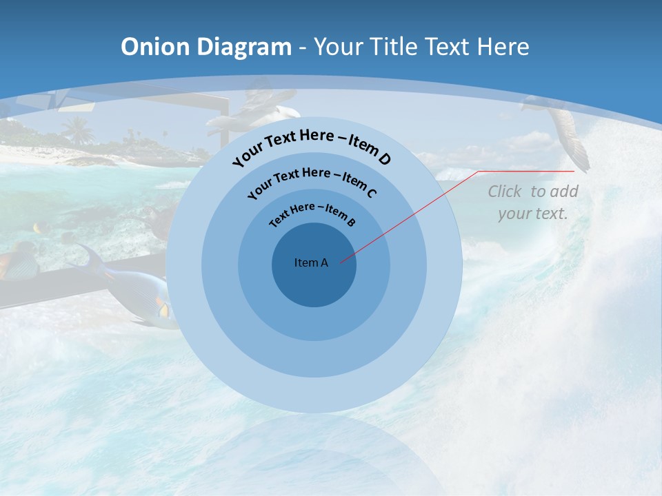 Wave Holiday Boat PowerPoint Template
