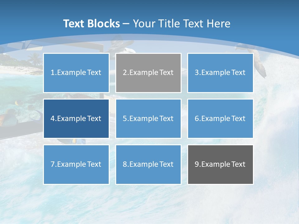 Wave Holiday Boat PowerPoint Template