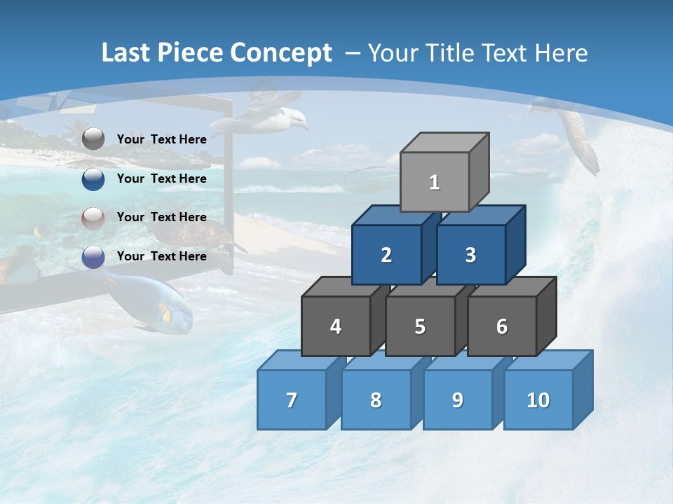 Wave Holiday Boat PowerPoint Template