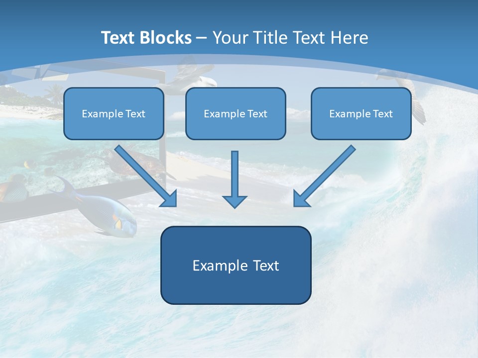 Wave Holiday Boat PowerPoint Template