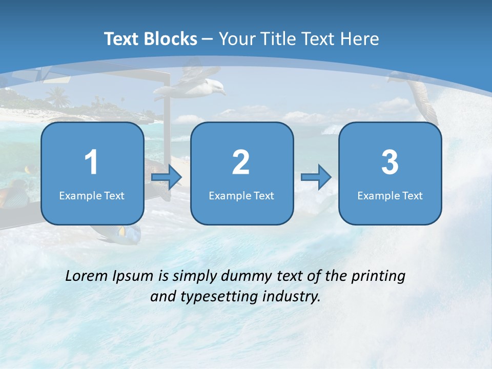 Wave Holiday Boat PowerPoint Template