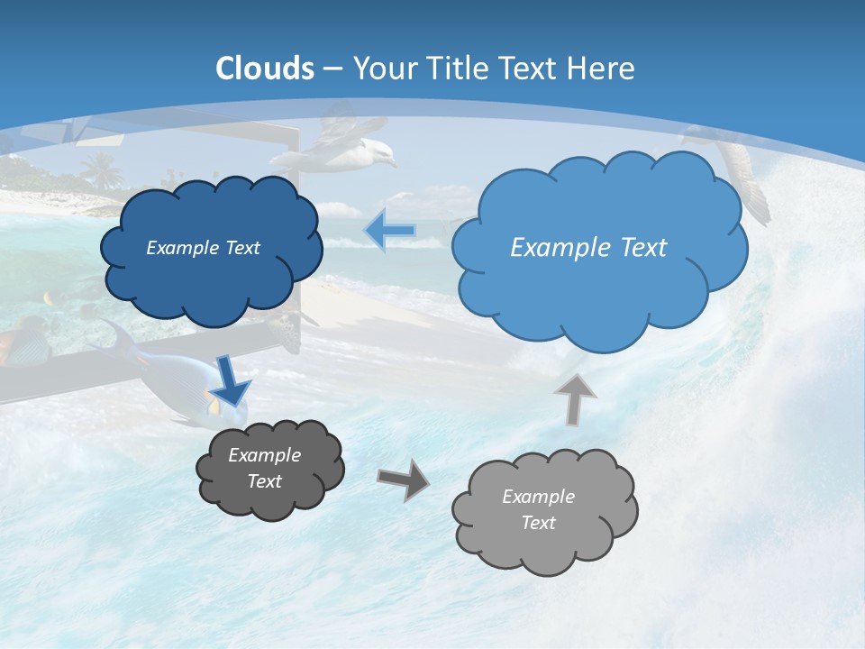 Wave Holiday Boat PowerPoint Template