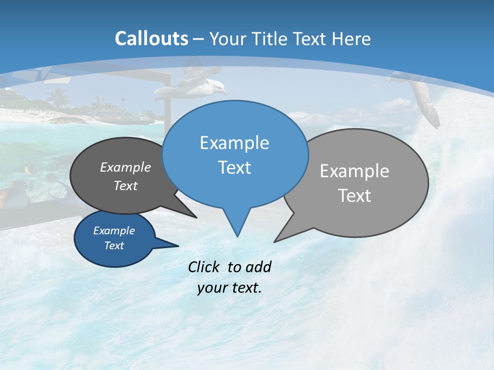 Wave Holiday Boat PowerPoint Template