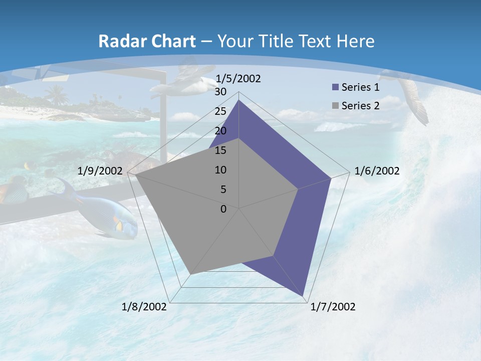 Wave Holiday Boat PowerPoint Template