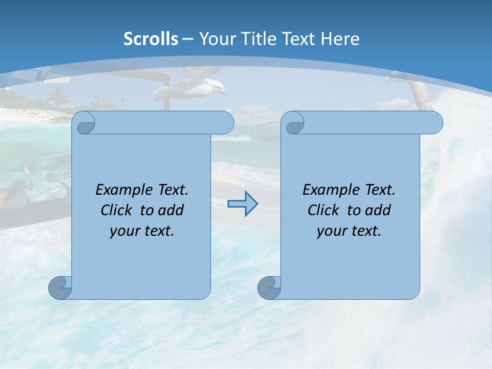 Wave Holiday Boat PowerPoint Template