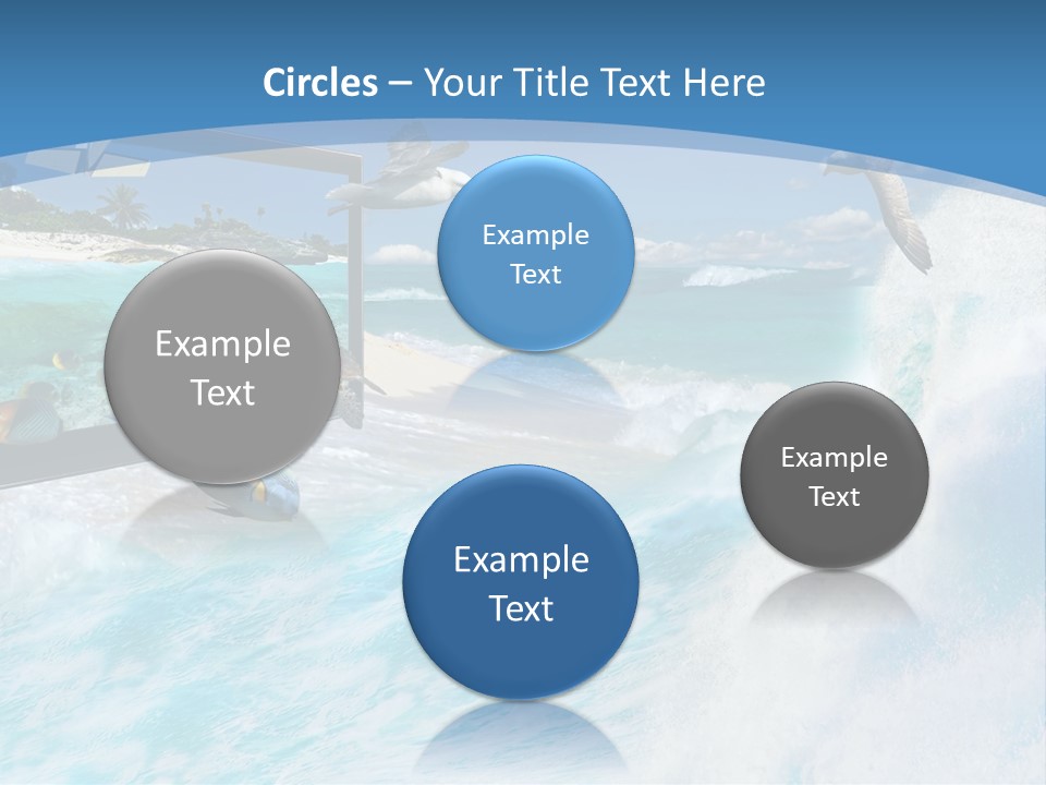 Wave Holiday Boat PowerPoint Template