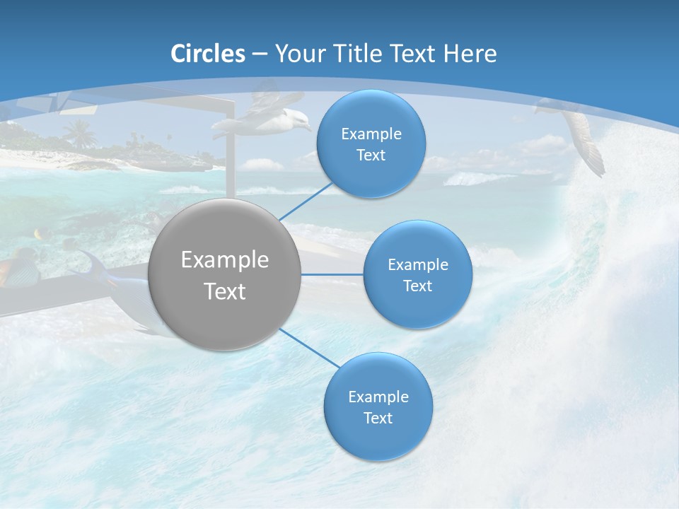 Wave Holiday Boat PowerPoint Template