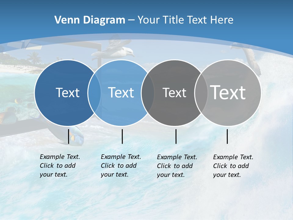 Wave Holiday Boat PowerPoint Template