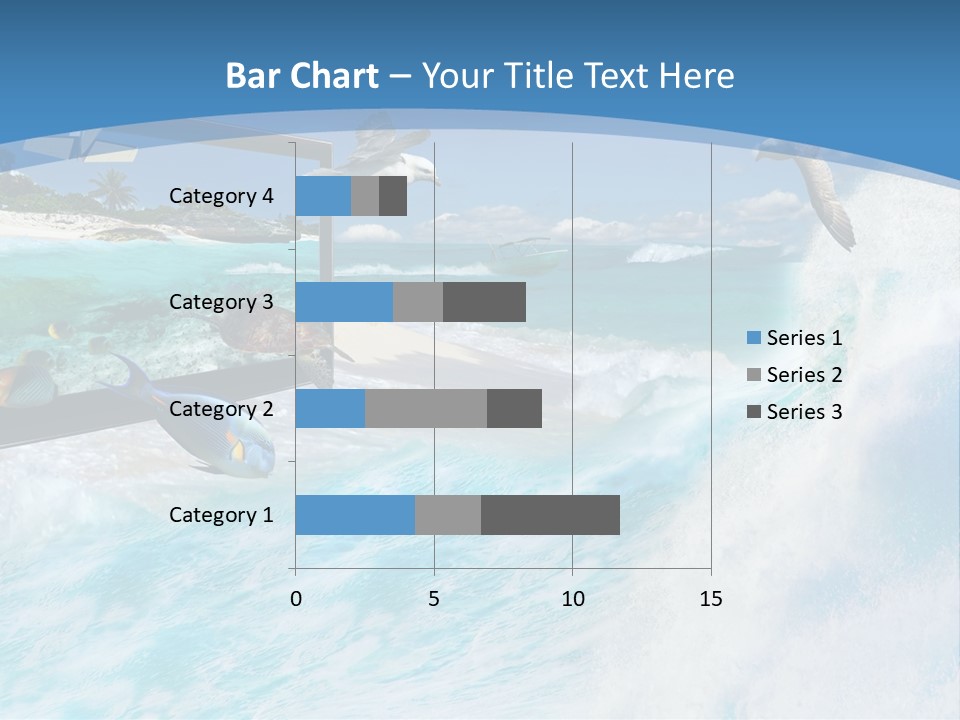 Wave Holiday Boat PowerPoint Template