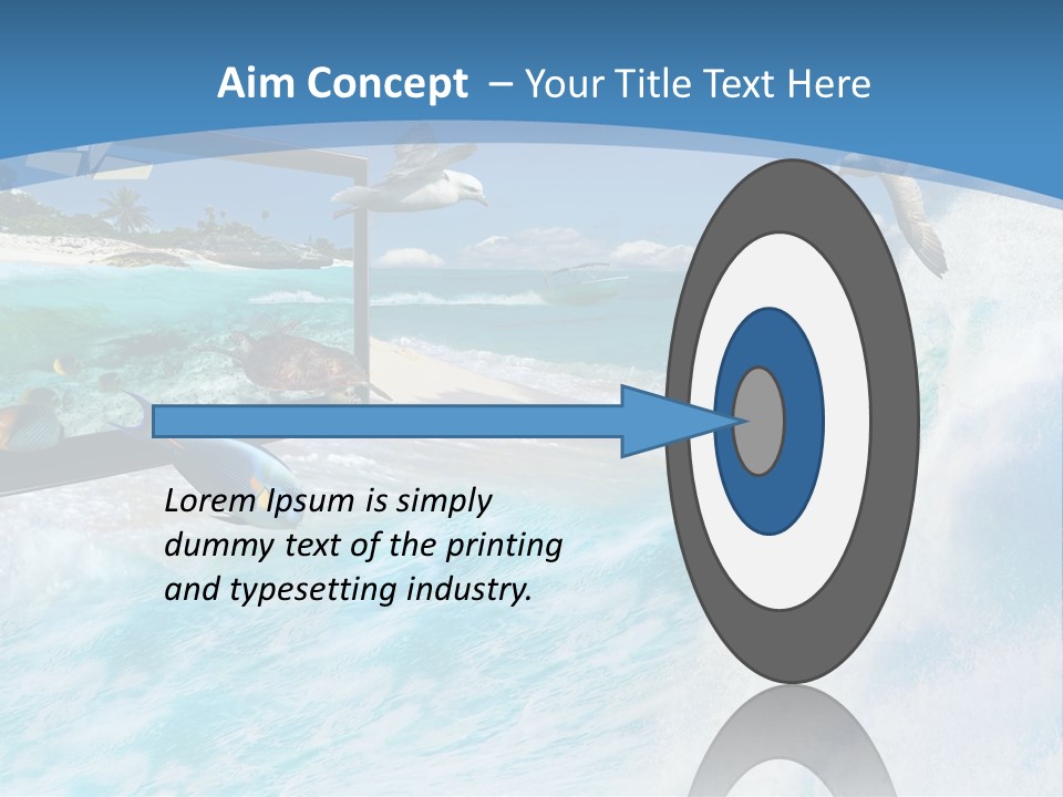 Wave Holiday Boat PowerPoint Template