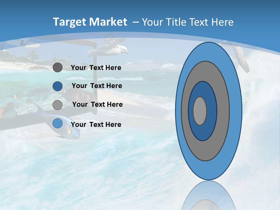 Wave Holiday Boat PowerPoint Template