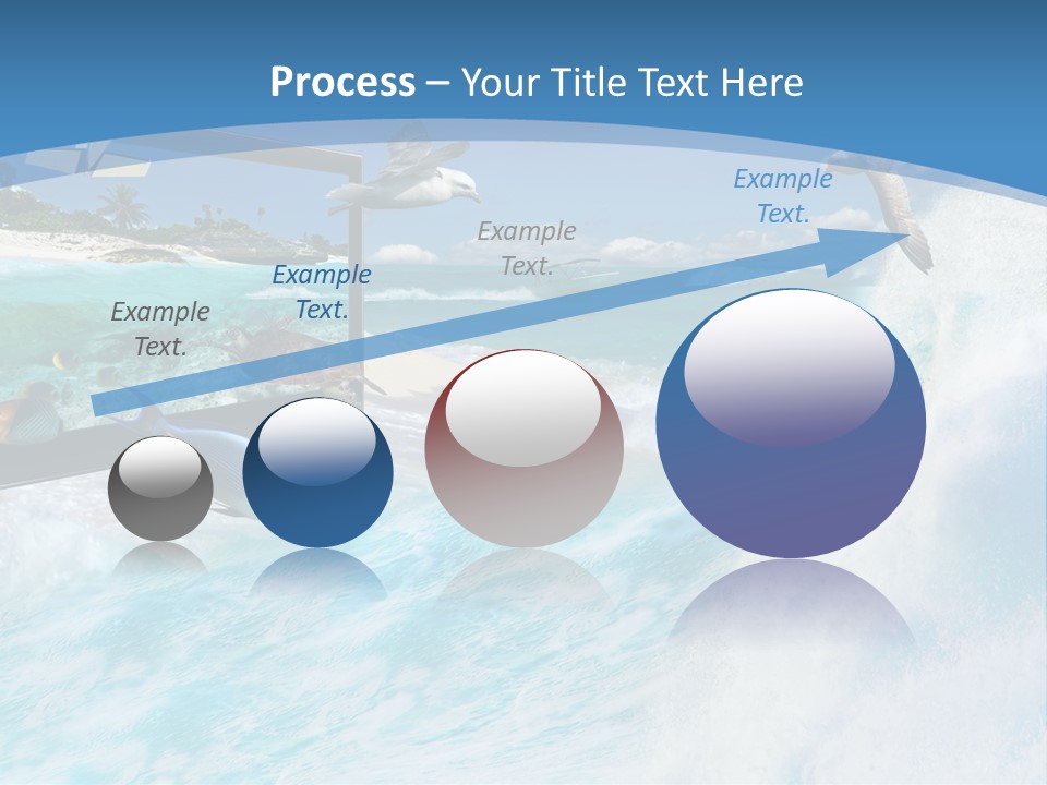 Wave Holiday Boat PowerPoint Template