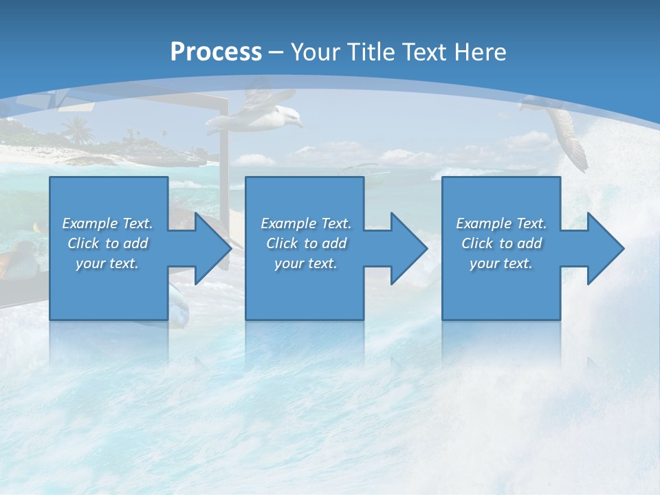 Wave Holiday Boat PowerPoint Template