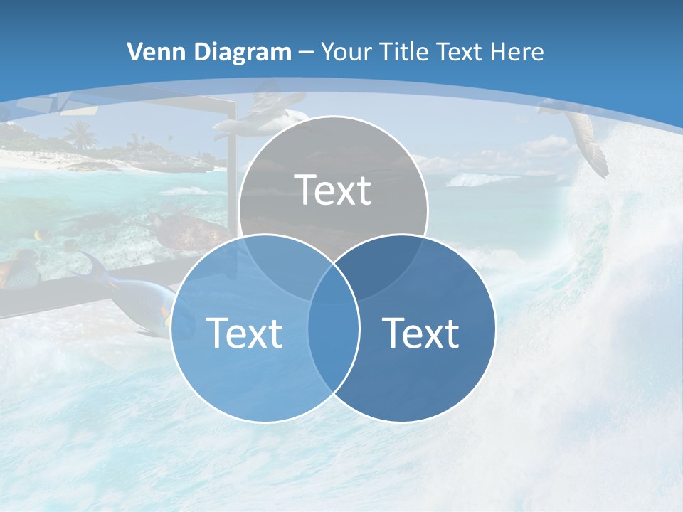 Wave Holiday Boat PowerPoint Template