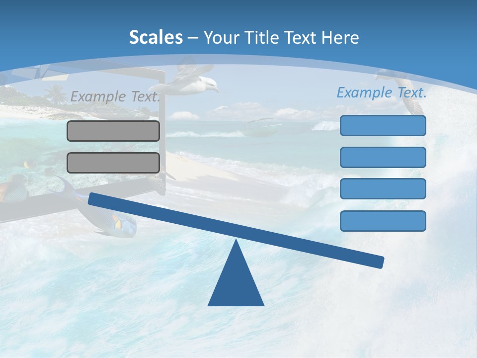 Wave Holiday Boat PowerPoint Template